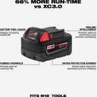 Milwaukee M18 REDLITHIUM Lithium-Ion XC 5.0 Ah Extended Capacity Battery Pack & Charger Starter Kit Image 3