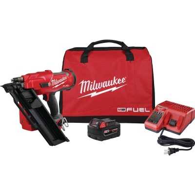 Milwaukee M18 FUEL Brushless 30 Degree Cordless Framing Nailer Kit with 5.0 Ah Battery & Charger